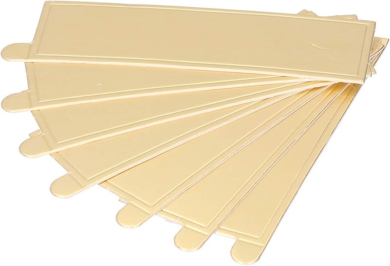 GOWENIC Gold Cake Cardboard 100PCS Rectangle Dessert Display Tray Handle Design Food Grade Safe and 5.1x1.6in for Baking Sales Activities - Image 1