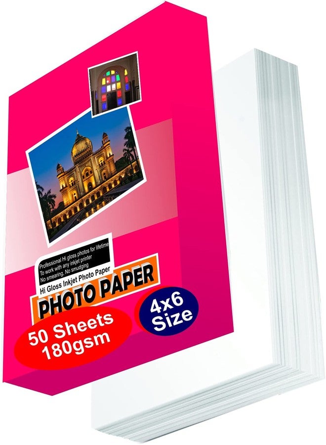 إمبرينت ورق طباعة الصور IMPRINT | لجميع طابعات نفث الحبر | لمسة نهائية لامعة | المقاس 4 × 6 بوصات | عبوة من 50 ورقة | سمك 180 جرامًا للمتر المربع - Image 4