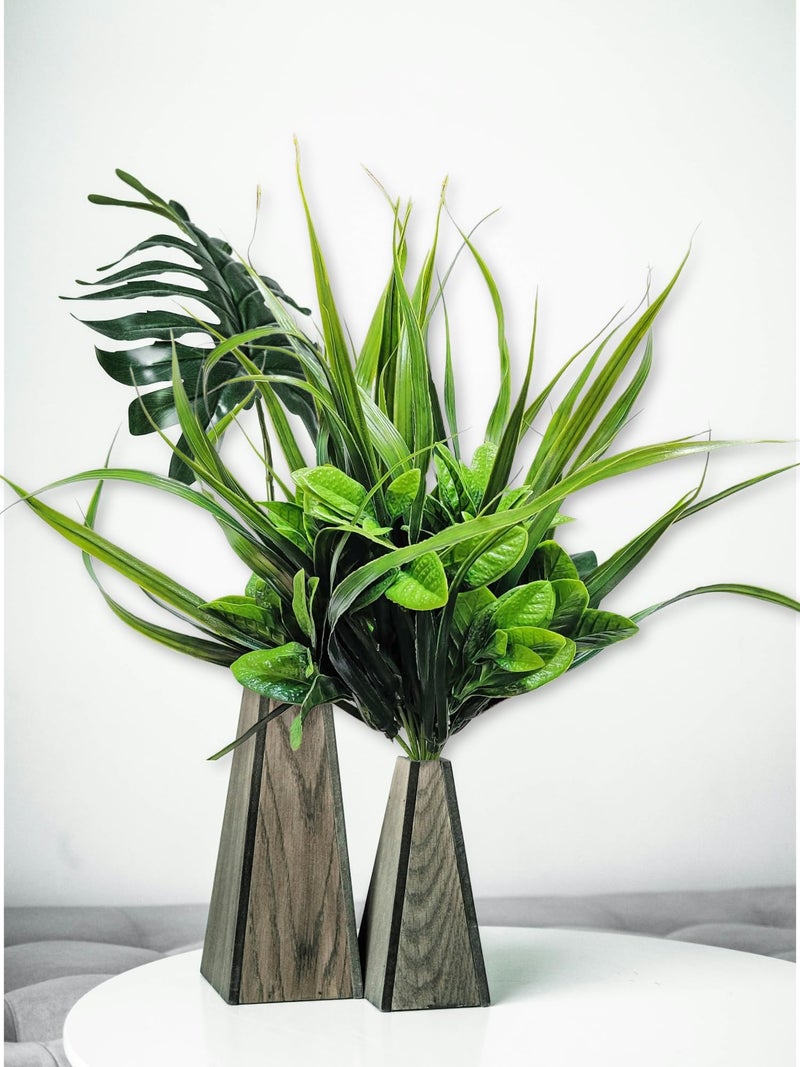 ARTSY® Artificial Plant for Home Decoration, Artificial Flowers for Gift, Office Decor, Craft and DIY, Without Vase, Green, 1 Piece, 58 cm Height - Image 2