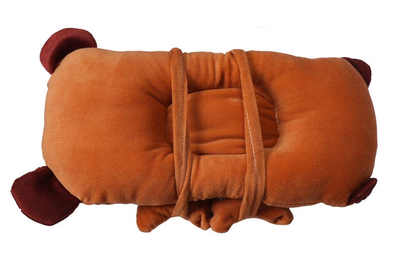 Hellobaby Hello Baby Soft Plush Cushion Material Cute Cartoon Shape Positioner Shaping Adjustable Pillow for New Born Babies (Brown, 0-12 Months) - Image 3