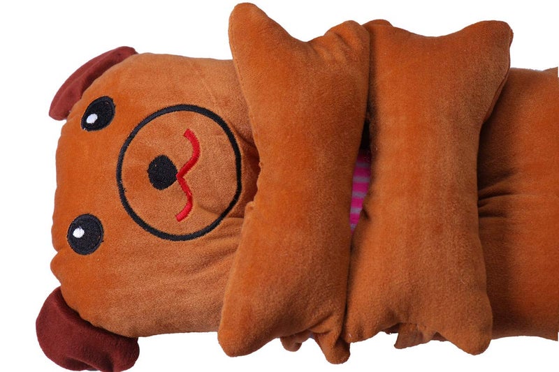 Hellobaby Hello Baby Soft Plush Cushion Material Cute Cartoon Shape Positioner Shaping Adjustable Pillow for New Born Babies (Brown, 0-12 Months) - Image 2