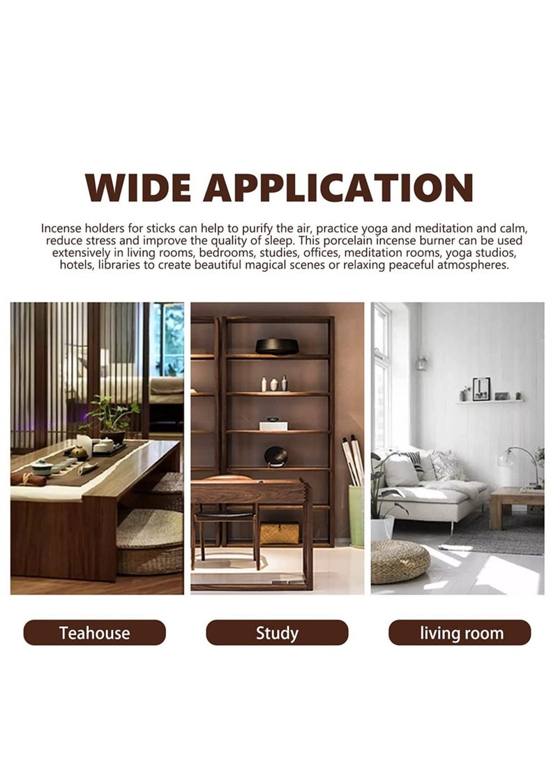 Captaintech Ceramic Incense Holder Made of Frog Shape Vintage Incense Stick Holder Tray Incense Stick Stick Ash Catcher Funny Frog Ornament Yoga Meditation Home Office Decoration - Image 2