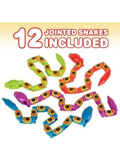 ArtCreativity Jointed Snake Toys Set Of 12 15 Inch Long Plastic Snakes With Joining Pieces Great Party Favor Fidget Toy For Kids Gift Idea For Boys And Girls Carnival Prize Sensory Toy  - Image 3