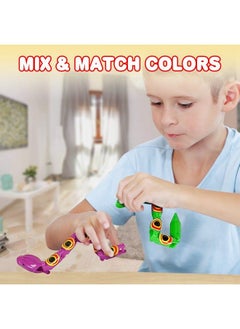 ArtCreativity Jointed Snake Toys Set Of 12 15 Inch Long Plastic Snakes With Joining Pieces Great Party Favor Fidget Toy For Kids Gift Idea For Boys And Girls Carnival Prize Sensory Toy  - Image 5