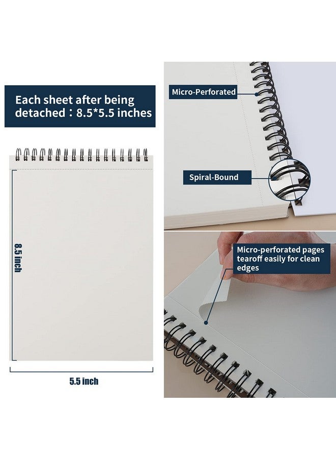 Fuxi 5.5" X 8.5" Sketchbook Set, Top Spiral Bound Sketch Pad, 2 Packs 100-Sheets Each (68Lb/100Gsm), Acid Free Art Sketch Book Artistic Drawing Painting Writing Paper For Beginners Artists - Image 4