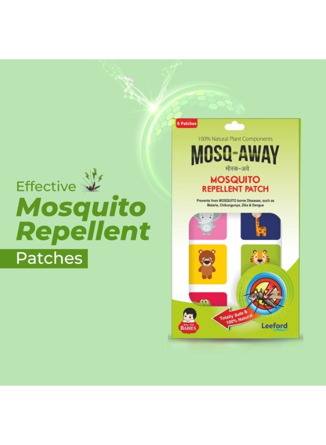 Leeford Mosq Away Mosquito Repellent Patches Pack of 4 (24 Patches) Natural Repellent Mosquito Patches for Kids, Babies & Adults | Mosquito Repellent Stickers for Travel Outdoor Indoor | 8 Hrs Protection - Image 3