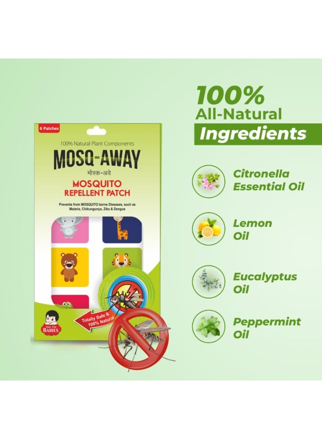Leeford Mosq Away Mosquito Repellent Patches Pack of 4 (24 Patches) Natural Repellent Mosquito Patches for Kids, Babies & Adults | Mosquito Repellent Stickers for Travel Outdoor Indoor | 8 Hrs Protection - Image 2