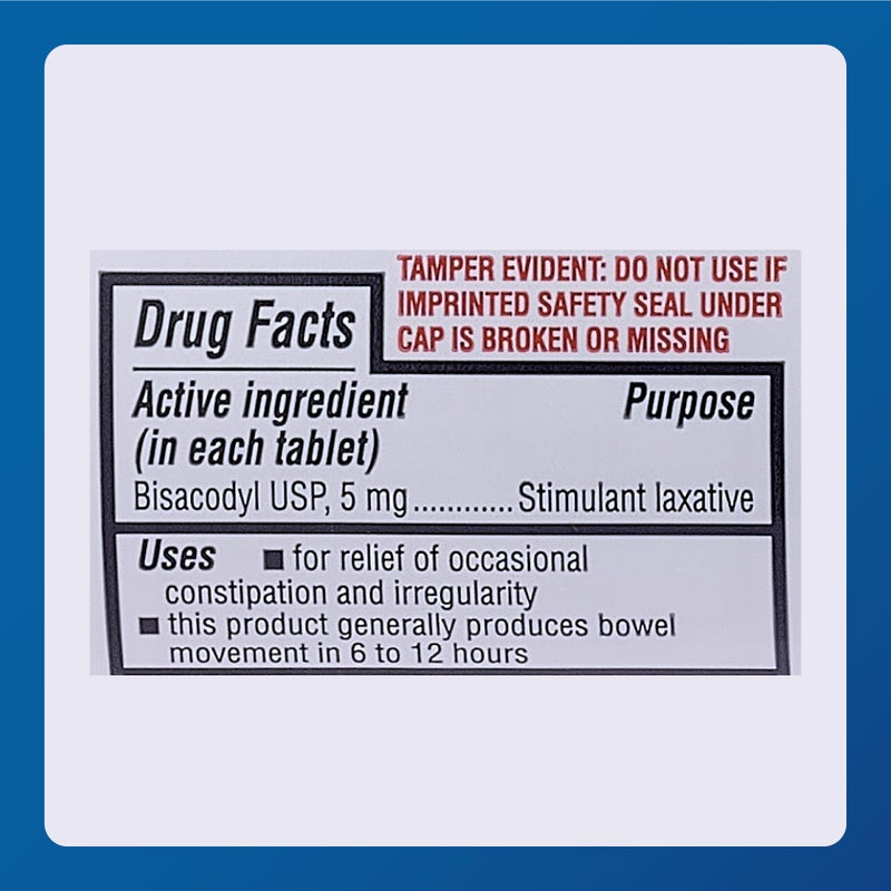 Major Pharmaceuticals Major Bisacodyl 5 mg - Comfort Coated Stimulant Laxative for Gentle, Dependable, Constipation Relief - 1000 Tablets (1 Pack) - Image 5