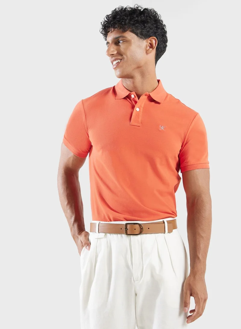 Hackett Logo Slim Fit Polo