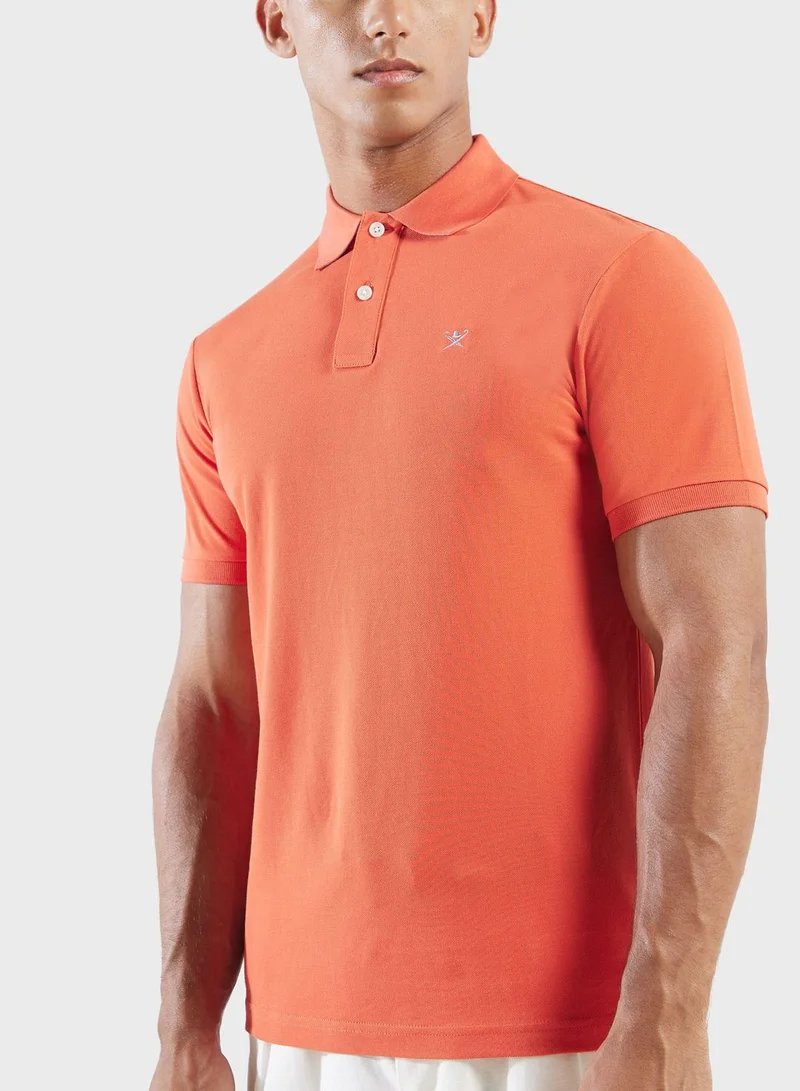 Hackett Logo Slim Fit Polo