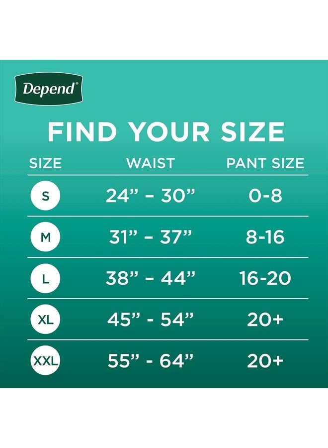 Depend حماية فريش للبالغين من تسرب البول بعد الولادة، ملابس داخلية للنساء، قابلة للتخلص، أقصى، متوسط، وردي، 30 قطعة، قد يختلف التعبئة - Image 3