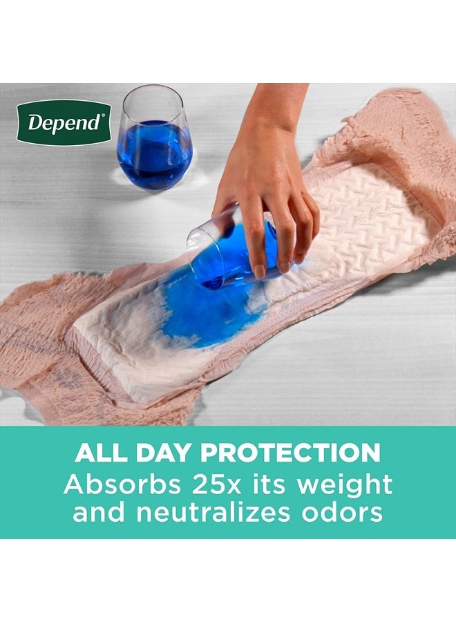 Depend حماية فريش للبالغين من تسرب البول بعد الولادة، ملابس داخلية للنساء، قابلة للتخلص، أقصى، متوسط، وردي، 30 قطعة، قد يختلف التعبئة - Image 4