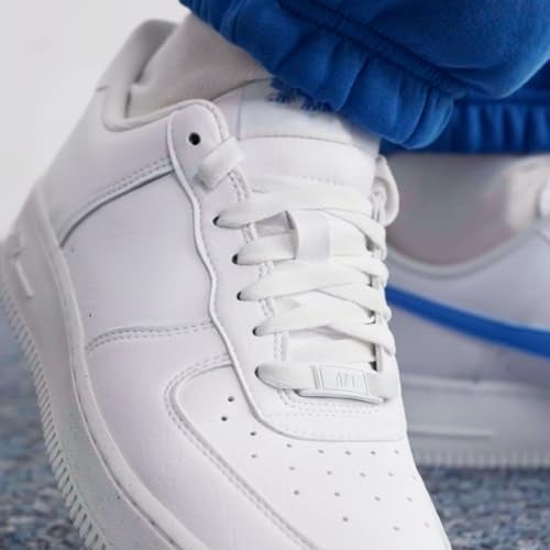 YLOKO Flat Shoelaces for Air Force 1 Sneakers with AF1 Charms, 55” Original Replacement Shoe Laces for Men Women - White laces + White Tags - Image 3