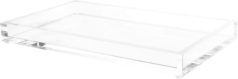 BPA ® Acrylic Catchall Tray- Decorative Clear Rectangular Modern Minimalist Valet Organizer For Bedside, Bathroom Or Office Storage By Lavish Home - Image 1