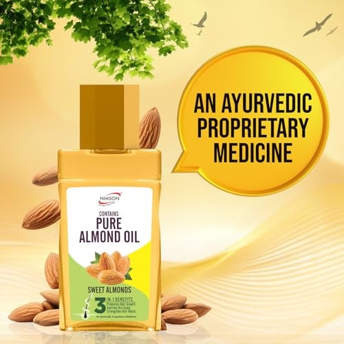 Nimson Almond Hair Oil with Brahmi & Bhringraj | Hair Growth, Damage Protection & Shine | Non-Sticky | 500ml - Image 2