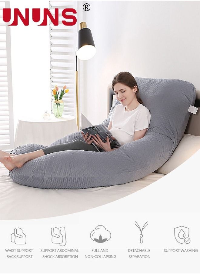 UNUNS Pregnancy Pillows,U Shaped Body Pillows For Sleeping,180cm Pregnancy Pillows With Removable Cover,Support For Back,Hips,Legs,Belly For Pregnant Women  - Image 3