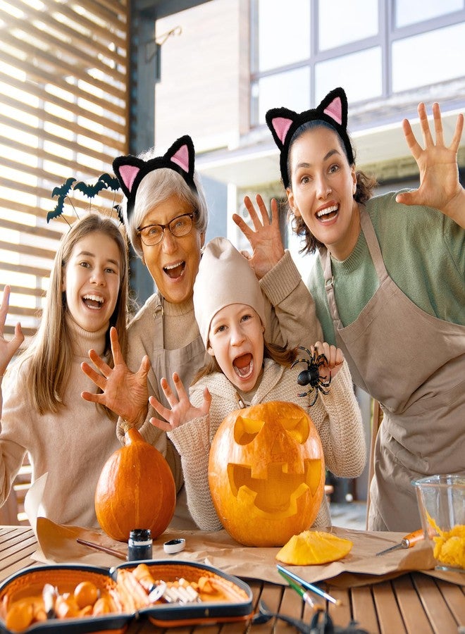 Dimeho Cat Ears Headbands Cute Plush Kitty Hairband Washing Face Hair Hoops Soft Furry Makeup Hairs Bands Favors Holiday Cosplay Party Headwear Costume Christmas Carnival Hair Accessories for Women Girls - Image 5