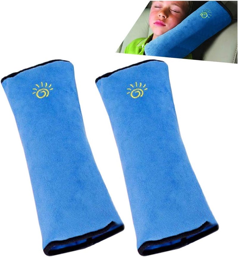 COFFLED 2PC Seat Belt Pillow for Kids, Baby Seatbelt Pillow, Seat Belt Pillows for Toddler Travel, Kids Travel Seat Belt Pillow, Kids Seatbelt Pillow for Booster - Image 1