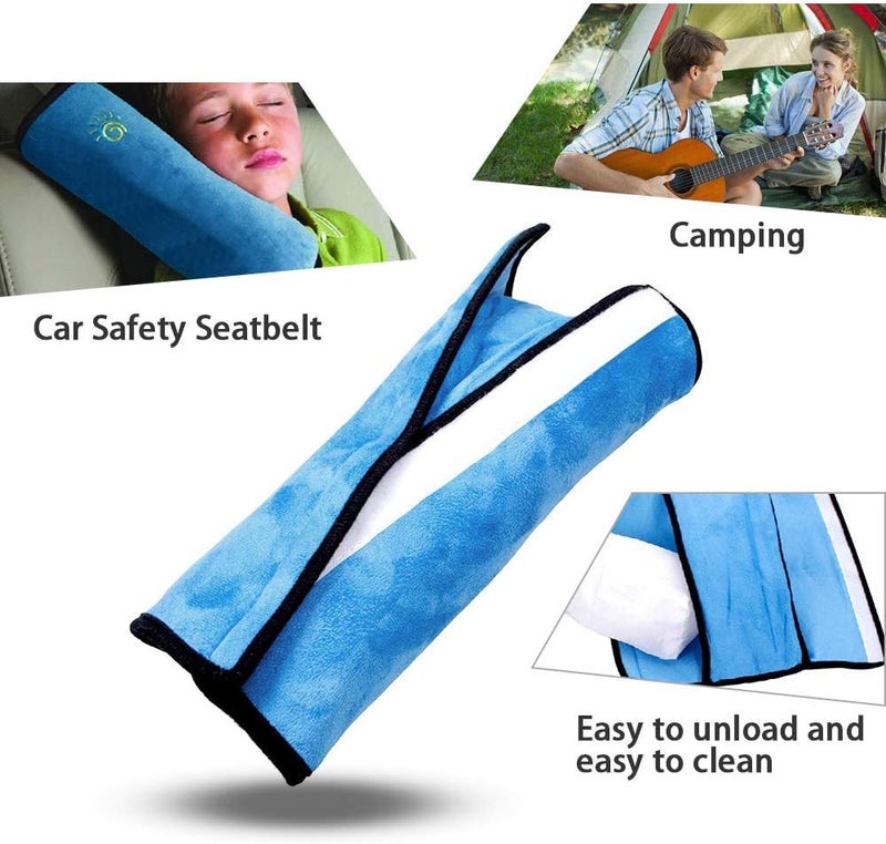 COFFLED 2PC Seat Belt Pillow for Kids, Baby Seatbelt Pillow, Seat Belt Pillows for Toddler Travel, Kids Travel Seat Belt Pillow, Kids Seatbelt Pillow for Booster - Image 4