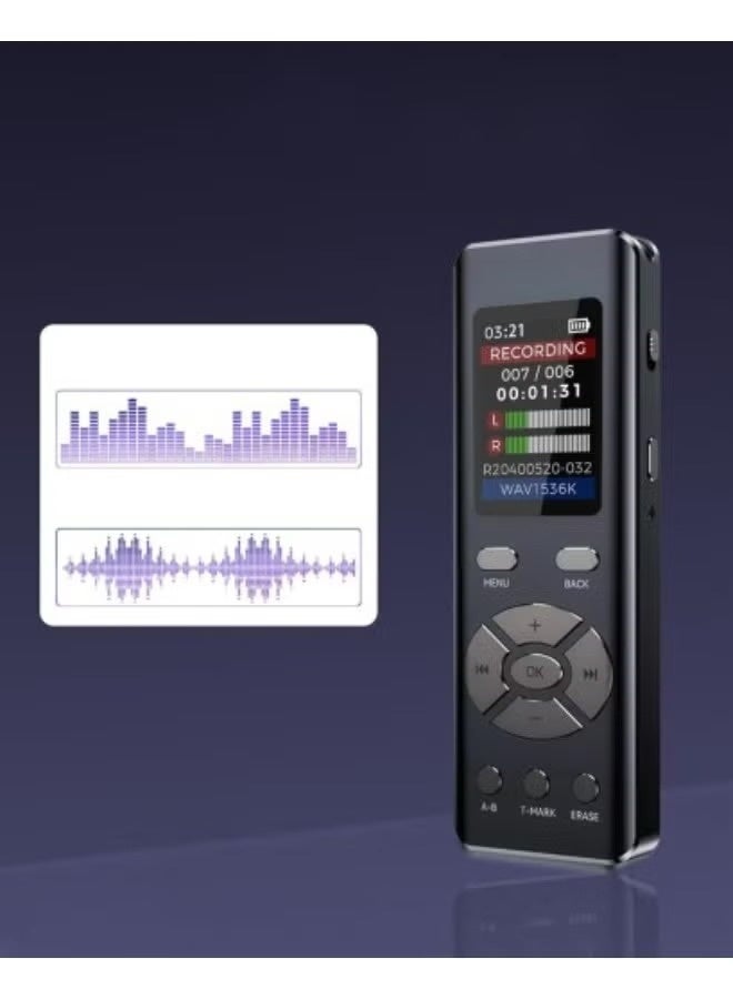لانثور 64GB مسجل صوتي رقمي مع التشغيل ، جهاز تسجيل الصوت للمحاضرات الاجتماع / الفصول / المقابلات ، مسجل الشريط مع تنشيط الصوت ، كلمة المرور ، تقليل الضوضاء ، تكرار AB ، مشغل MP3 إلخ - Image 4