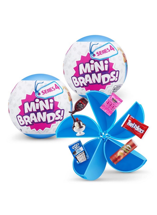 5 Surprise 5 Surprise Mini Brands Series 4 by ZURU Amazon Exclusive Mystery Real Miniature Collectible Toy Capsule for Kids, Teens, and Adults (Pack of 2)  - Image 1