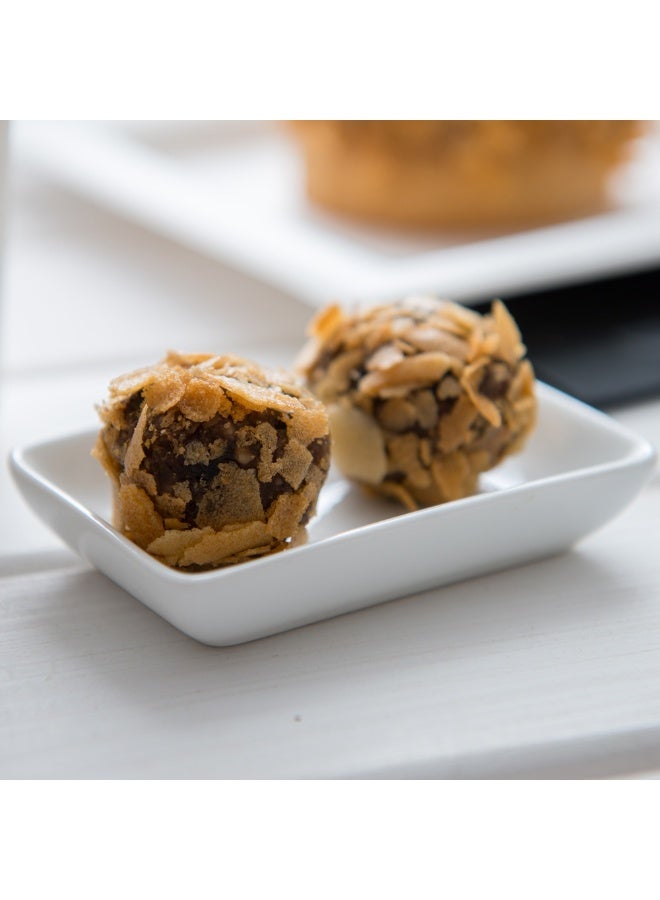 Restaurantware أطباق تقديم بحجم 3.1 × 2.2 بوصة، 10 طبق مستطيل صغير - آمنة للاستخدام في الفرن والميكروويف، أطباق تقديم مقبلات من البورسلين الأبيض، آمنة للتجميد، للمقبلات والحلويات والعينات - Image 3