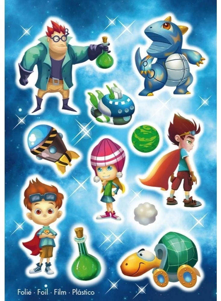 HERMA 15149 MAGIC Stickers for Kids Superhero and Alien Foil Stickers Glossy Decorative Decals for Notebooks School Crafts Scrapbooking and Party Favors - Image 2