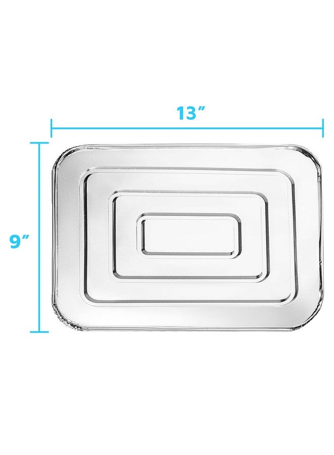 MontoPack MontoPack Half-Size Aluminium Foil Lids | [50 Pack] | Perfect Fit for 9x13 Roasting Pans | Premium Quality for Baking & Catering | Disposable Food Prep Containers Lids  - Image 2
