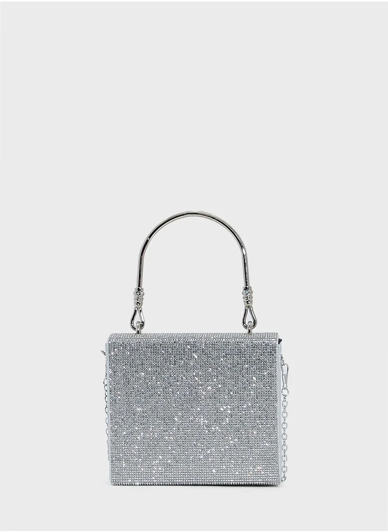 Namshi x Lama Diamante Box Clutch Bag