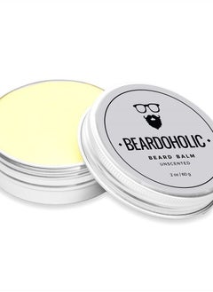 Beard Balm – 100% Natural with Strong Hold That Lasts All Day - Shapes and Styles Beard with Ease – Eliminate Beard Itch and Dandruff –Unscented, 2 oz or 60 g Size of Container