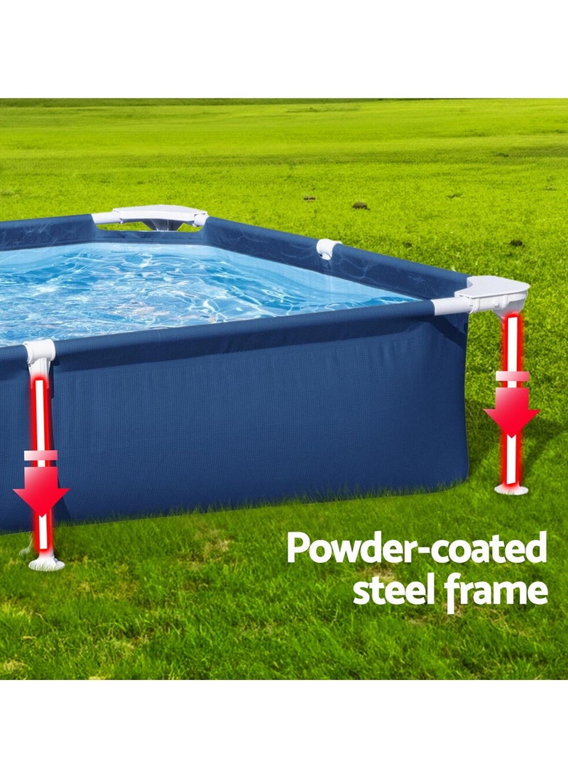 بست واي - مسبح مستطيل Bestway Steel Pro™‎ بأبعاد 2.21 متر × 1.50 متر × 43 سم - متعة الصيف تبدأ هنا - Image 1