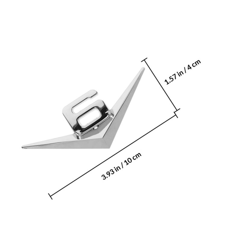 Large 3D Chrome Metal Car Emblem Stickers 2pcs For Body Trunk Decoration - Image 3