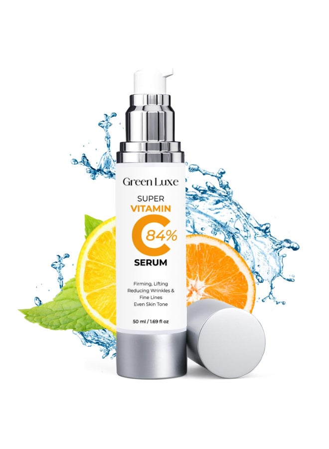 Green Luxe Super Vitamin C Serum for Women Over 70 Hydrating AntiAging with Vitamin C Caffeine Facial Skin Care for Mature Skin Firming Lifting Smoothing All in One Formula 169 fl oz - Image 2