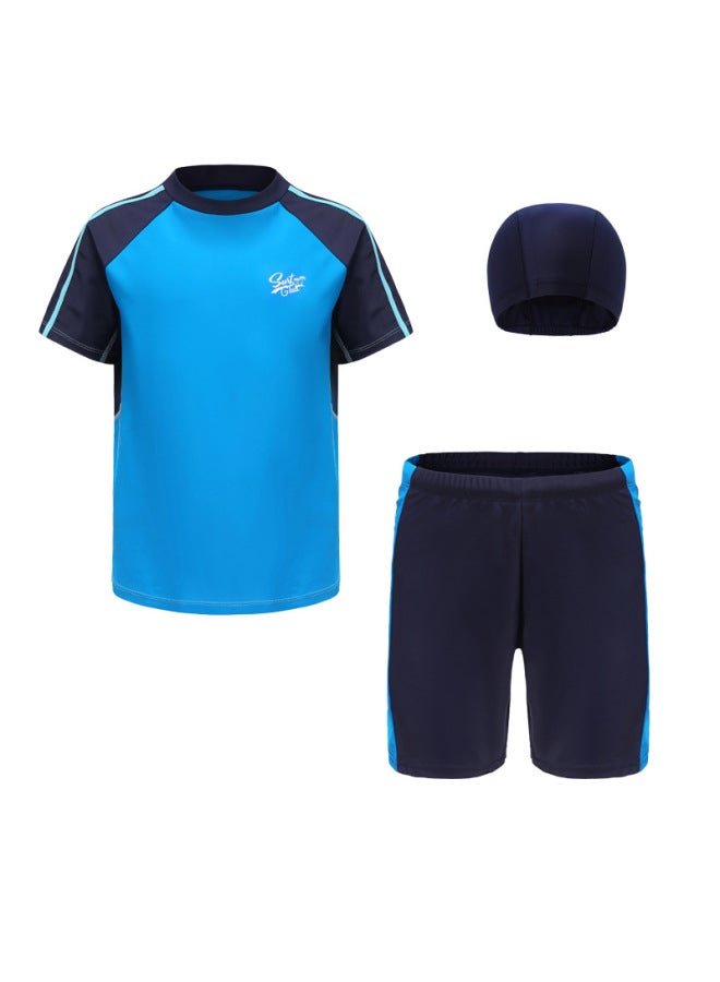 Customized Children's Swimwear Boys' Middle And Big Children's New Split Junior High School Students Swimwear Boys' Swimwear Full Set