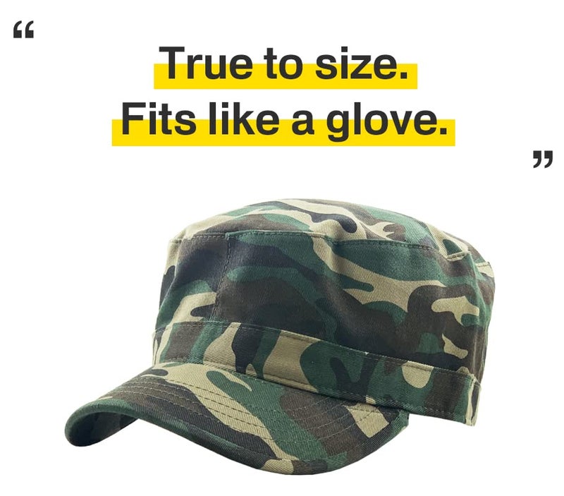 KBETHOS KBK-1464 CAM M Cadet Army Cap Basic Everyday Military Style Hat (Now with STASH Pocket Version Available) - Image 4