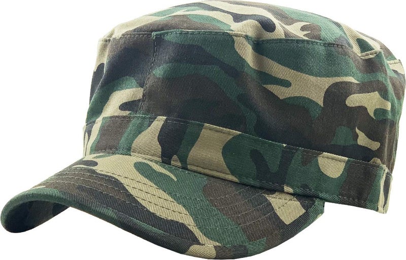 KBETHOS KBK-1464 CAM M Cadet Army Cap Basic Everyday Military Style Hat (Now with STASH Pocket Version Available) - Image 1