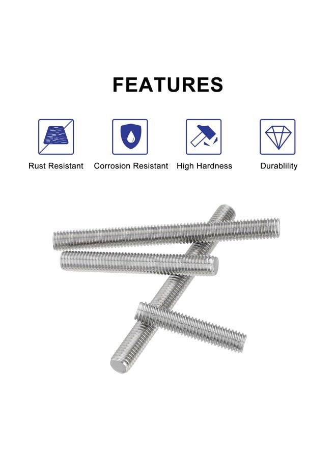 uxcell a16071500ux0035 M3 x 150mm 0.5mm Pitch 304 Stainless Steel Fully Threaded Rods Fasteners (Pack of 10) - Image 3