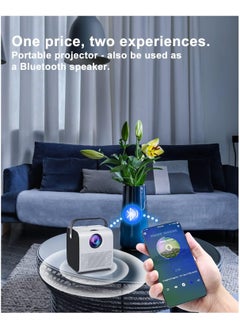 Generic Upgraded mini portable projector with Wi-Fi and Bluetooth, supporting 1080P HD video—compatible with iPhone, TV stick, HDMI, and laptop—perfect for outdoor movies.  - Image 2