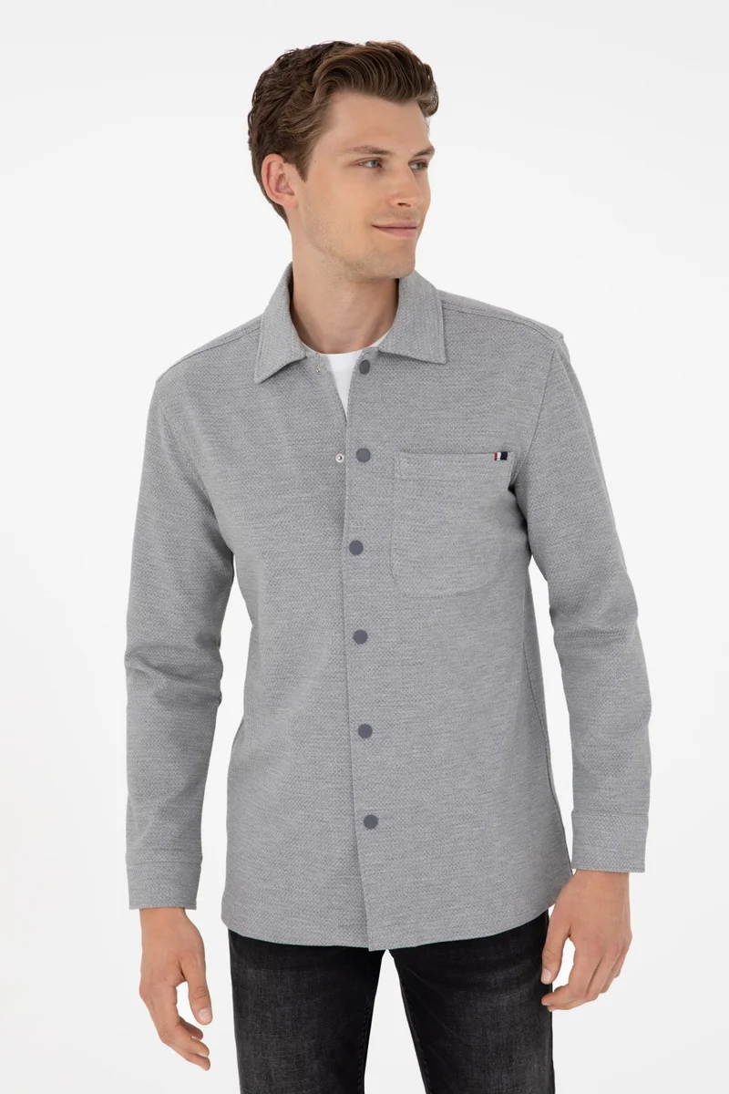 U.S. Polo Assn. Men's Light Gray Shirt Knit 50299652-VR001
