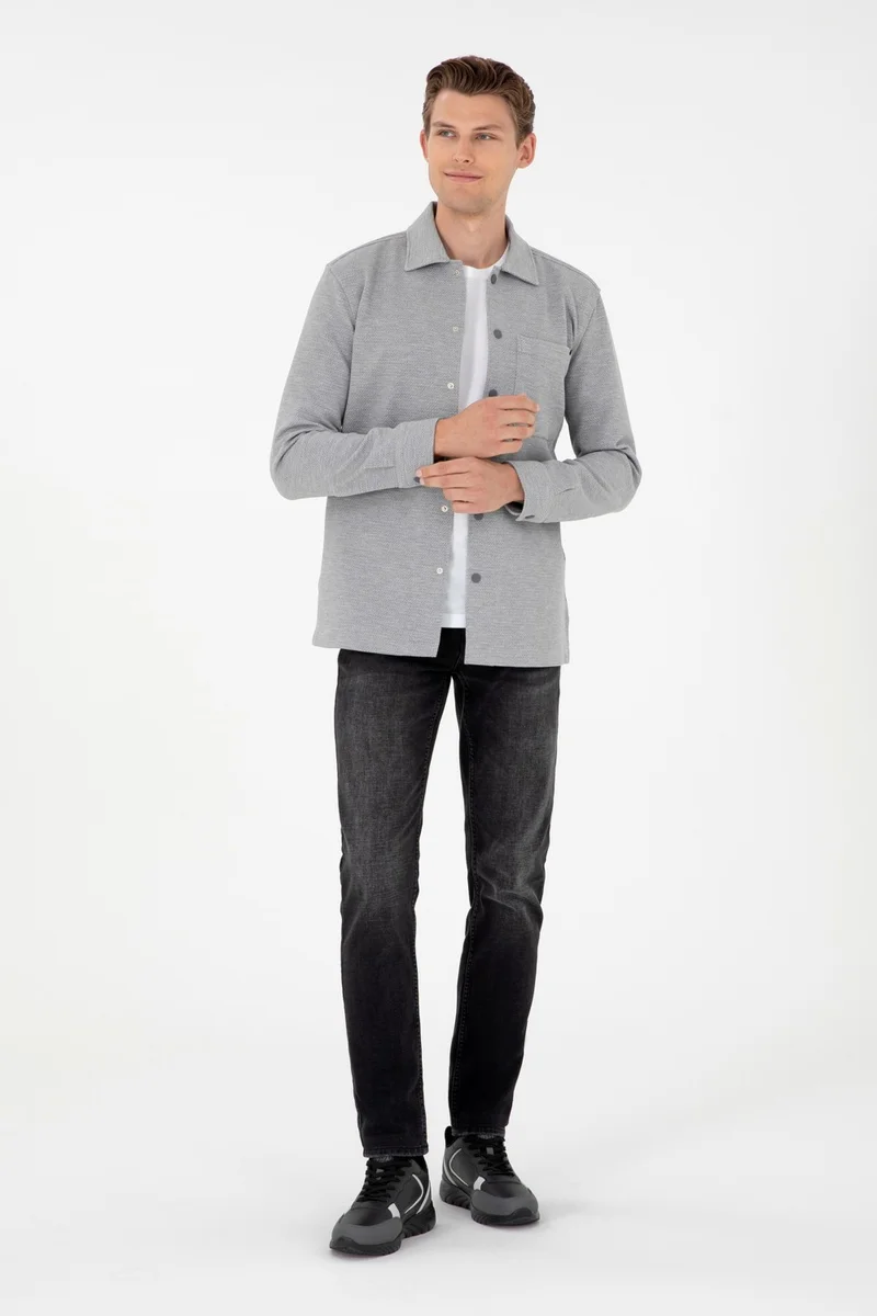 U.S. Polo Assn. Men's Light Gray Shirt Knit 50299652-VR001