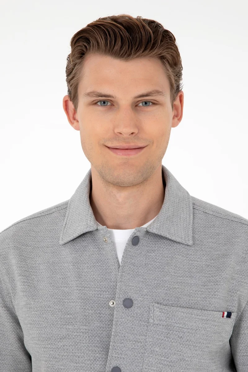 U.S. Polo Assn. Men's Light Gray Shirt Knit 50299652-VR001