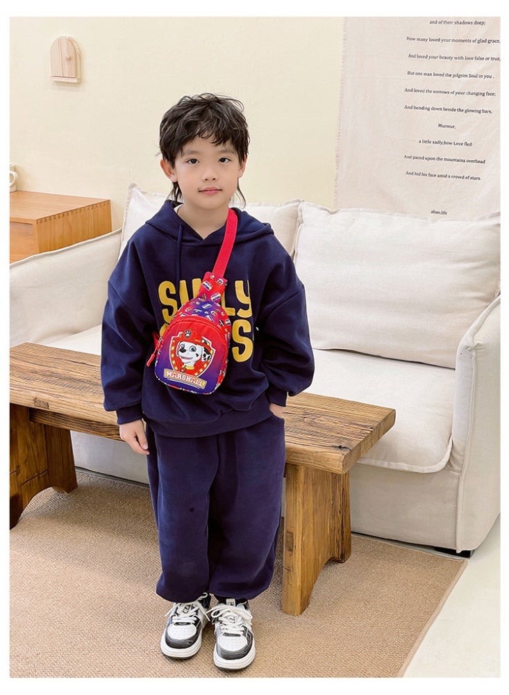 PAW PATROL Yellow Paw Patrol pattern children's sweat-proof safety crossbody bag Cartoon printed lightweight mini waist bag, suitable for school-age children's sports chest bag - Image 2