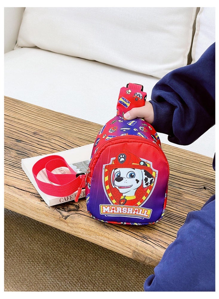 PAW PATROL Yellow Paw Patrol pattern children's sweat-proof safety crossbody bag Cartoon printed lightweight mini waist bag, suitable for school-age children's sports chest bag - Image 4