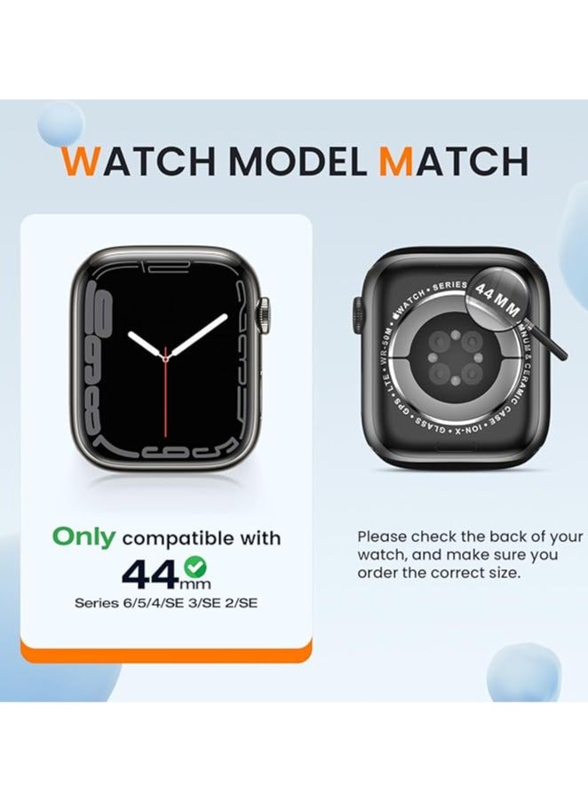 HablTech Protective Case Compatible with Apple Watch SE 3/SE 2/SE 44mm Case for iWatch Series 6/5/4 44mm Ultra-thin and soft TPU Case Shockproof - Image 2