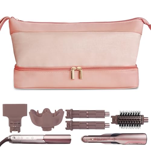 GENCAM Flexfusion Carrying Case for Shark, Travel Case for Shark Glam Ceramic/FlexFusion Hair Straightener, Travel Bag for Shark Flexfusion Air Ceramic HD641S/HD642S /HD6052S (Pink) - Image 1