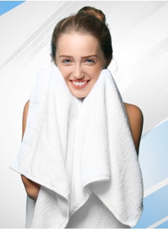 Infinitee Xclusives Premium Bath Towels Set Pack of 4-100% Ring Spun Cotton Towels - Blue Bath Towels 70cm x 140cm - Soft Feel, Quick Dry, Highly Absorbent Durable Towels, Perfect for Daily Use by Infinitee Xclusives  - Image 5