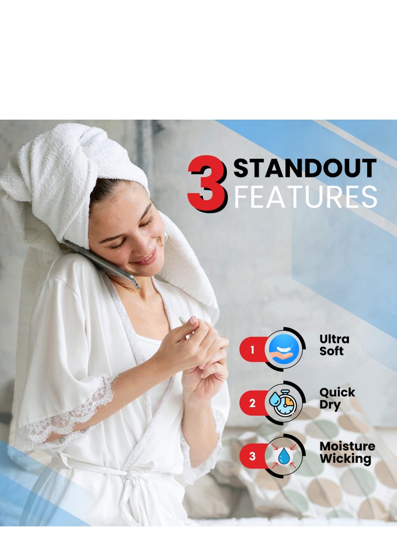 Infinitee Xclusives - Premium Bath Towels Set Pack of 4-100% Ring Spun Cotton Towels - Blue Bath Towels 70cm x 140cm - Soft Feel, Quick Dry, Highly Absorbent Durable Towels, Perfect for Daily Use by Infinitee Xclusives - Image 1