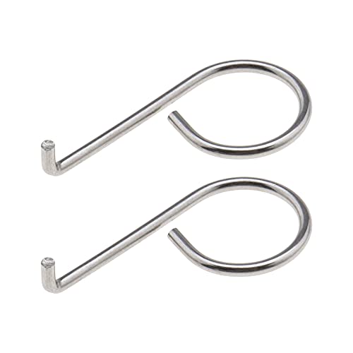 Micro Traders 2pcs Wheel Center Lug Nut Cover Bolt Cap Removal Dismantle Tool Hook Stainless Steel 6X0012243 Compatible with VW Audi Skoda - Image 1