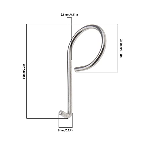 Micro Traders 2pcs Wheel Center Lug Nut Cover Bolt Cap Removal Dismantle Tool Hook Stainless Steel 6X0012243 Compatible with VW Audi Skoda - Image 3