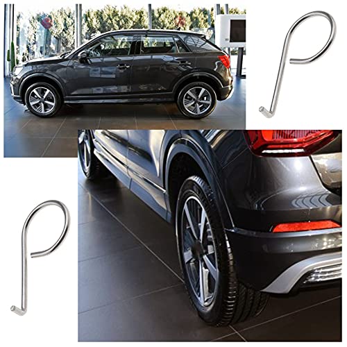 Micro Traders 2pcs Wheel Center Lug Nut Cover Bolt Cap Removal Dismantle Tool Hook Stainless Steel 6X0012243 Compatible with VW Audi Skoda - Image 4